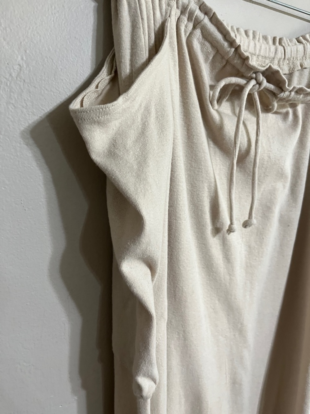 💐Free People Cream Midi Skirt with Drawstring Waist - Picture 3 of 11